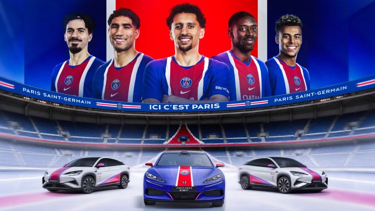 Le PSG a annoncé ce jeudi la signature d'un nouveau partenariat avec la marque automobile chinoise BYD, leader sur le marché des véhicules à énergies nouvelles.