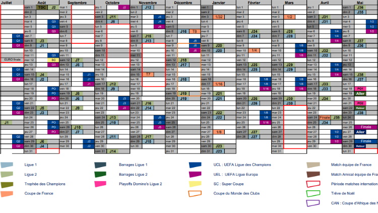 Psg Calendrier 2021 Club : Le calendrier général de la saison 2020/2021 dévoilé 