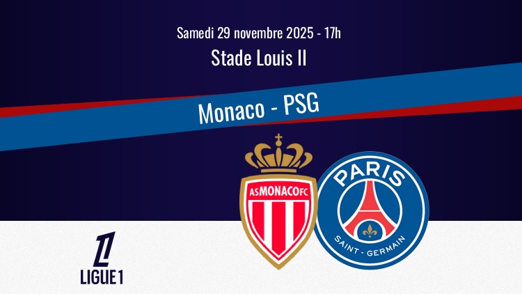 Le PSG se déplace à Monaco ce samedi (17h) dans le cadre de la 14e journée de Ligue 1. Sur quelles chaînes et à quelle heure regarder le match Monaco/PSG en direct à la télévision ? Qui seront les commentateurs ? Le point complet ci-dessous.