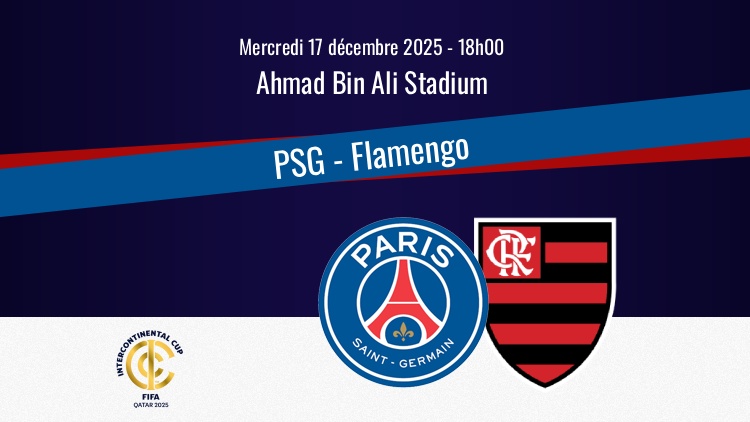 Le PSG défie Flamengo ce mercredi au Qatar en finale de la Coupe intercontinentale. Le coup d’envoi est prévu pour 18h (heure française) et le match PSG/Flamengo sera diffusé en direct sur M6 en clair, ainsi que beIN Sports 1.