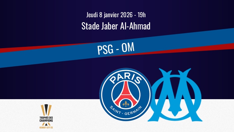 Le PSG affronte l'OM ce jeudi au Koweït dans le cadre du Trophée des champions 2025. Sur quelle chaîne et à quelle heure regarder ce Classique PSG/OM en direct à la télévision ? Qui seront les commentateurs ? Toutes les informations pratiques ci-dessous.