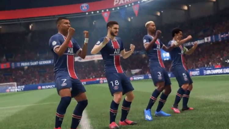 Mbappé sur la jaquette de FIFA 21