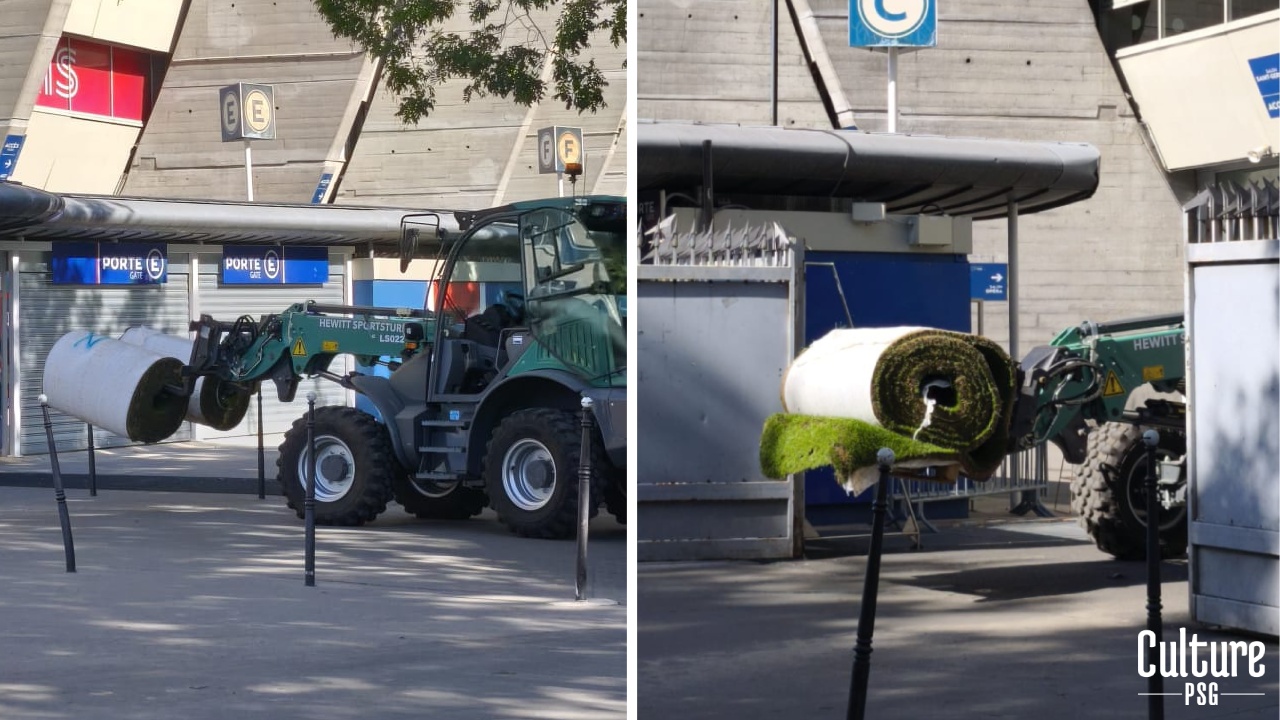 Abîmée par les canicules de l'été, la pelouse du Parc des Princes est en cours de remplacement et comme attendu, des rouleaux venus de l'étranger sont en train d'être posés afin de pouvoir accueillir l'AS Monaco le vendredi 4 septembre prochain.