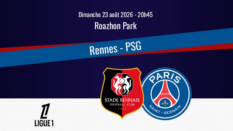 Le PSG défie Rennes ce dimanche soir au Roazhon Park dans le cadre de la 1ère journée de Ligue 1. Sur quelle chaîne et à quelle heure regarder ce Rennes/PSG inversé en direct à la télévision ? Qui seront les commentateurs ? Le point complet ci-dessous.