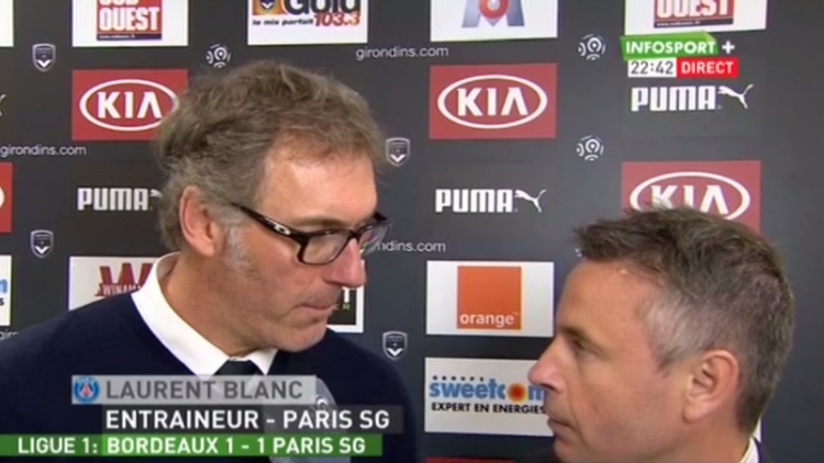 Laurent Blanc a convenu que le match à Bordeaux avait été très moyen et s'est plaint du calendrier pour justifier la prestation.