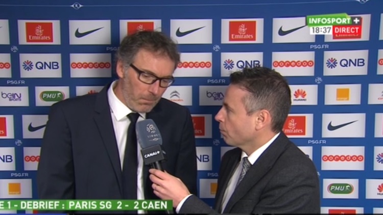 Laurent Blanc est revenu sur les circonstances incroyables du match au micro d'Olivier Tallaron après le match.