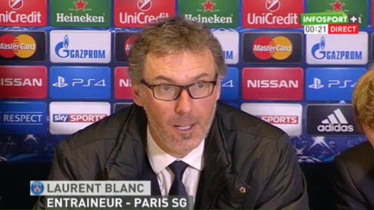 Laurent Blanc s'est arrêté en conférence de presse pour répondre aux questions des journalistes. Et c'est un entraîneur heureux qui a répondu.