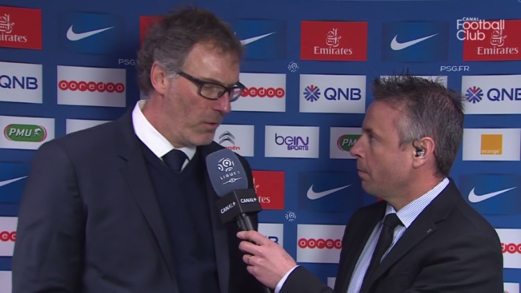 Laurent Blanc a réagi au micro de Canal+ après le match et il ne s'est pas alarmé.