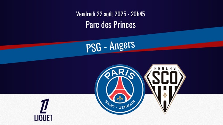 Match d'ouverture de la 2e journée de Ligue 1 qui débute ce vendredi soir, PSG/Angers (20h45 en France) sera diffusé sur de nombreuses chaînes à l'étranger. En voici quelques-unes.
