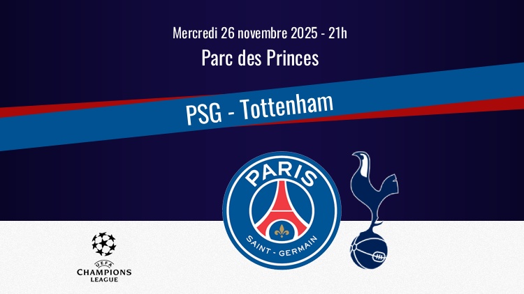 Le PSG reçoit Tottenham ce mercredi soir au Parc des Princes pour le compte de la 5e journée de Champions League. Sur quelle chaîne et à quelle heure regarder ce PSG/Tottenham en direct à la télévision ? Qui seront les commentateurs ? Quand sont prévues les rediffusions ? Le point complet ci-dessous sur la diffusion de ce match.