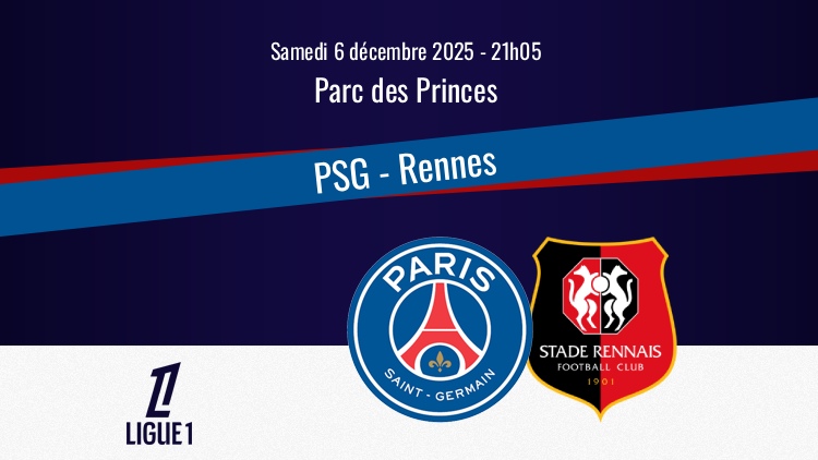 Le PSG reçoit Rennes (21h05) ce samedi soir dans le choc de la 15e journée de Ligue 1. Sur quelle chaîne et à quelle heure regarder le match PSG/Rennes en direct à la télévision ? Qui seront les commentateurs ? Comment s'abonner à Ligue 1+ ? Le point complet ci-dessous.