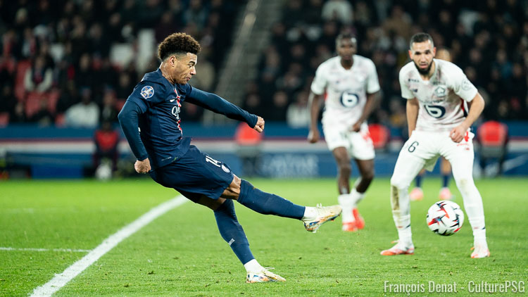 Désiré Doué fait partie des cinq joueurs nommés pour le but du mois de mars en Ligue 1 grâce à son bijou inscrit face à Lille le 1er mars.