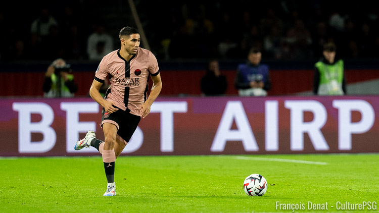 Malgré une fin de match étouffante, le PSG s'est imposé 3-2 face à l'OL dimanche soir en clôture de la 23e journée de Ligue 1 avec notamment un doublé d'Achraf Hakimi. En attendant nos performances individuelles détaillées, retrouvez nos notes (sur 10) des joueurs parisiens, à chaud.