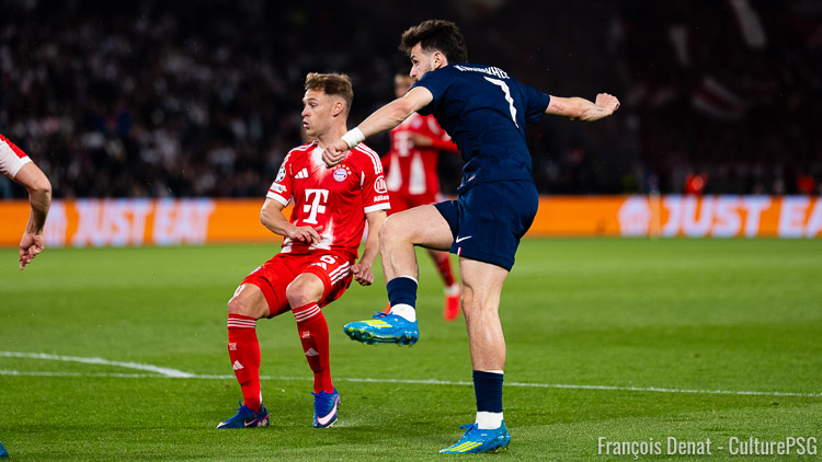 Double buteur au match aller, Khvicha Kvaratskhelia espère encore briller mercredi soir lors de Bayern/PSG et met visiblement tout en œuvre à l'entraînement pour y parvenir.