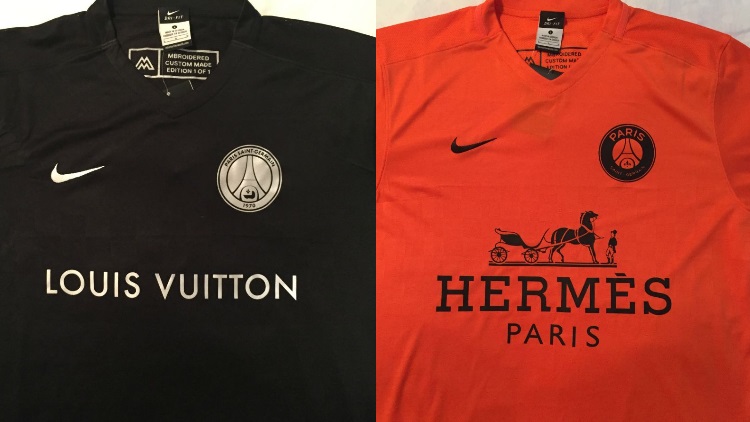 Club : Des maillots du PSG façon Vuitton, Hermès et Versace faits par des  designers