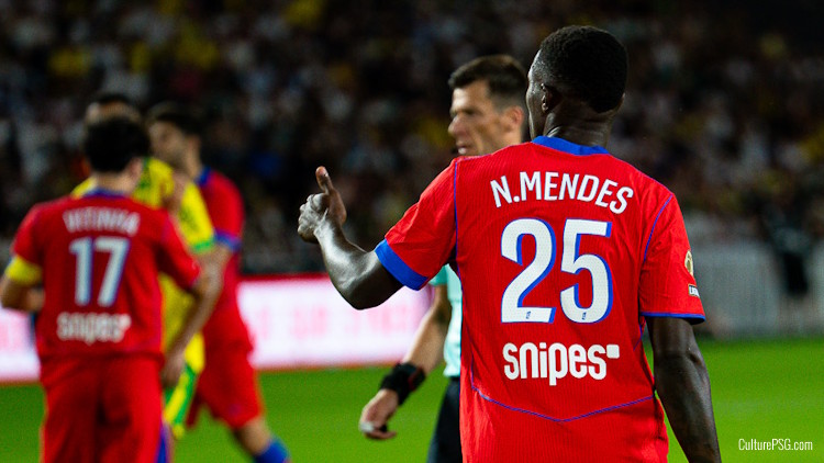 Homme du match contre le Bayer Leverkusen (7-2) et auteur d'une prestation éblouissante, Nuno Mendes a commenté la forme de l'équipe au micro de Canal+, faisant du PSG une équipe sur la bonne voie.