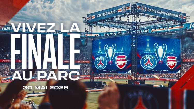 A défaut de fan-zone gratuite dans Paris, la finale de Champions League PSG/Arsenal sera bien diffusée sur écrans géants au Parc des Princes le samedi 30 mai prochain. Le club vient de le confirmer officiellement et de mettre en place une alerte billetterie.