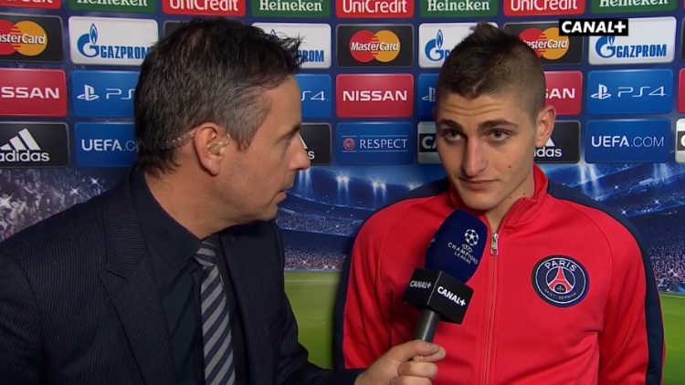 Marco Verratti a réagi au micro de Canal+ après le match.