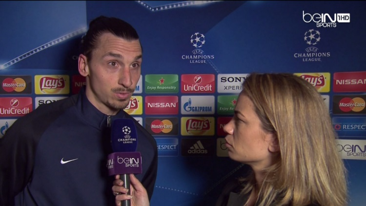 Zlatan Ibrahimovic a réagi au micro de beIN Sports après le match nul 2-2 contre Manchester City.